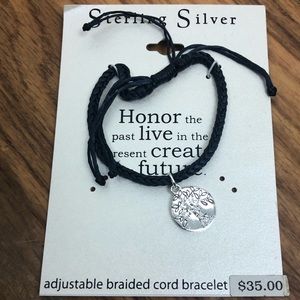 NWT Adjustable Braided Cord Bracelet